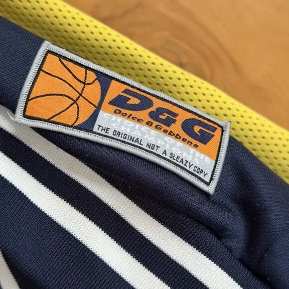AUTHENTIC VTG Dolce & Gabbana Archive Spellout Basketball Track Suit Jacket Sz L - Picture 5 of 13